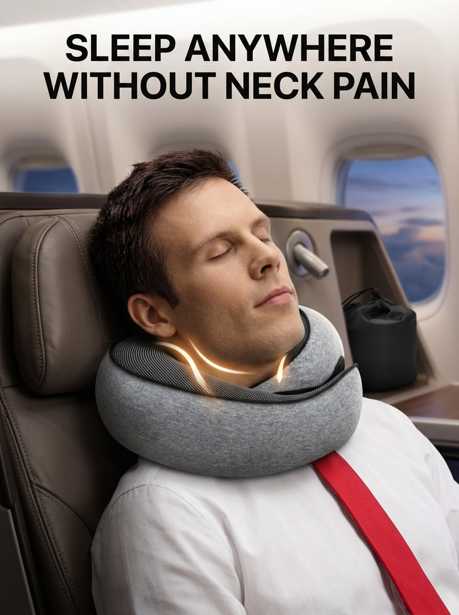 The Zelmorra™ Cloud-Wrap: 360° Ergonomic Travel Pillow