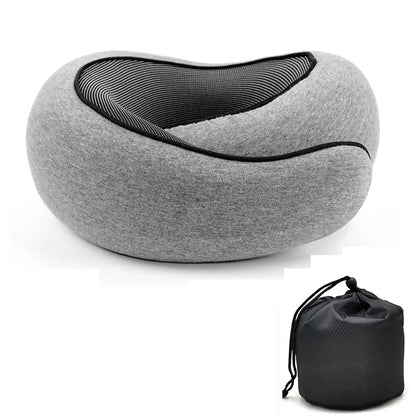 Dark gray Color Memory Foam Travel Neck Pillow U-Shape Snail Design