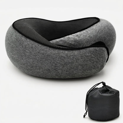 The Zelmorra™ Cloud-Wrap: 360° Ergonomic Travel Pillow - Obsidian Black